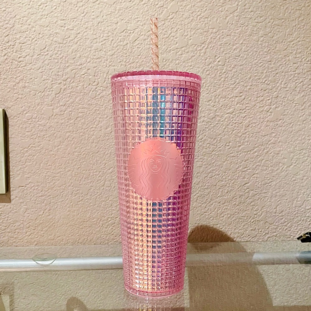 Iridescent pink Starbucks tumbler 24oz